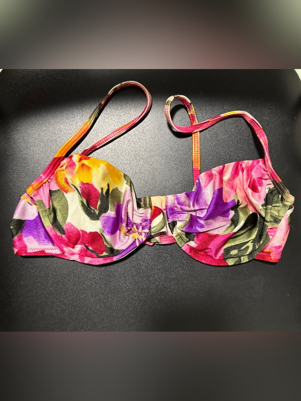 Gottex 2 pc Vibrant Floral Underwire Bikini in Pink, Purple and Yellow